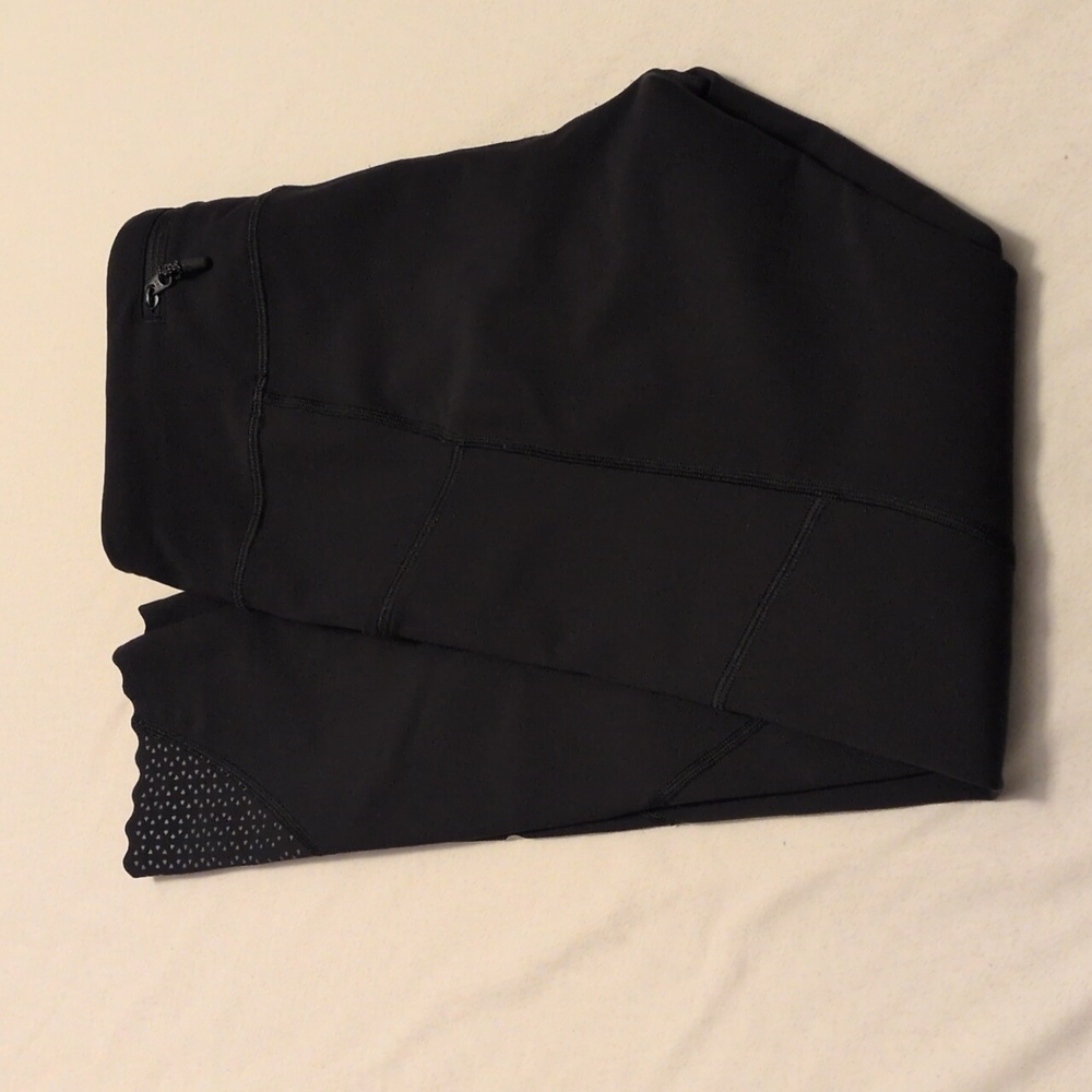 lululemon athletica Black Leggings with Textured Detail